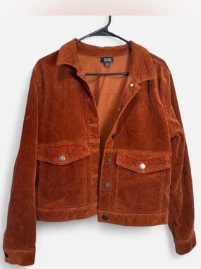 a.n.a Rust Corduroy Trucker Jacket